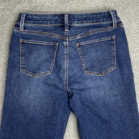 Talbots Barely Boot Cut Jeans Size 4 Dark Wash Mid Rise Blue Denim - Picture 11 of 13